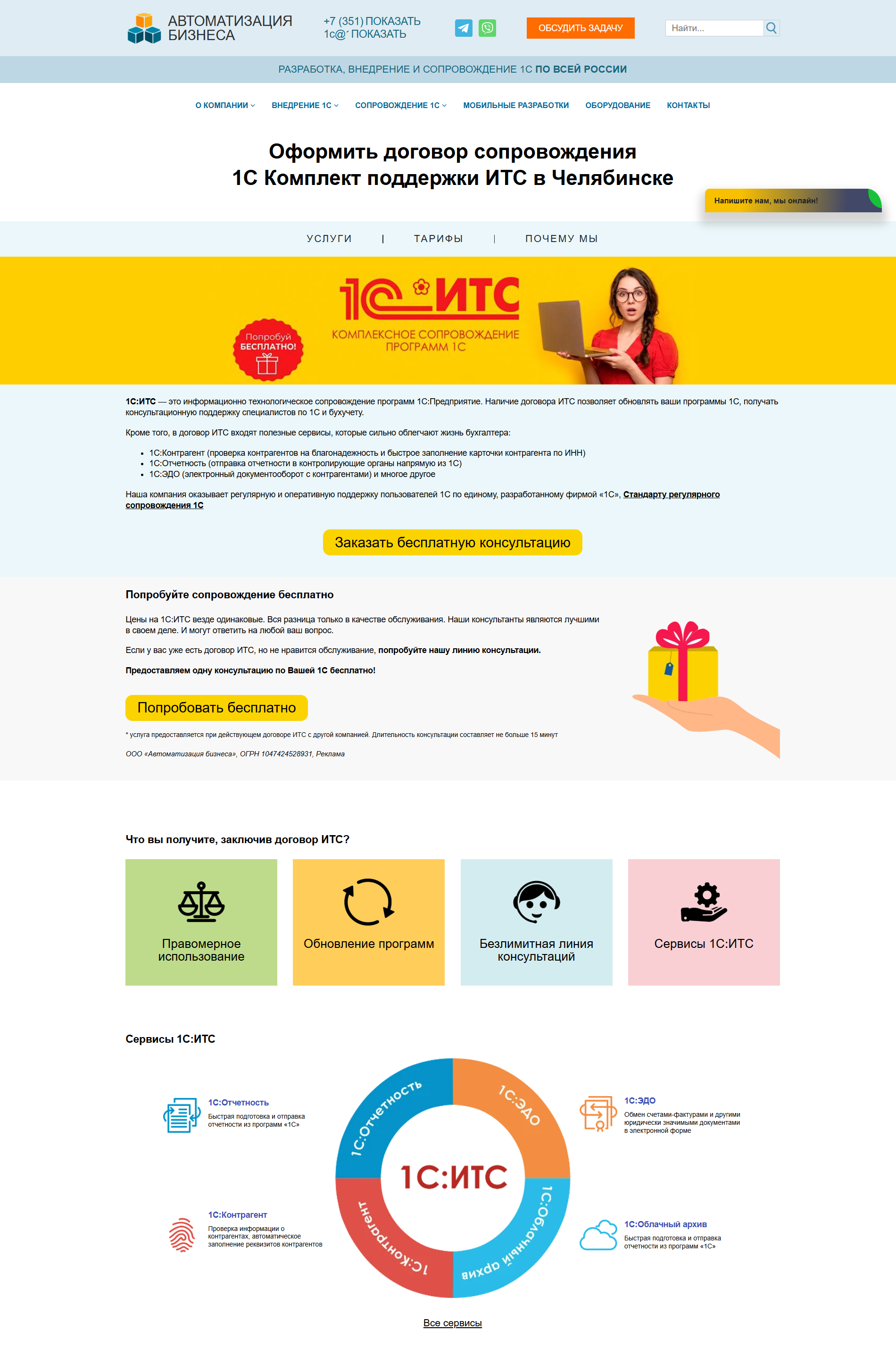Раздел ИТС на сайте 1cab.ru