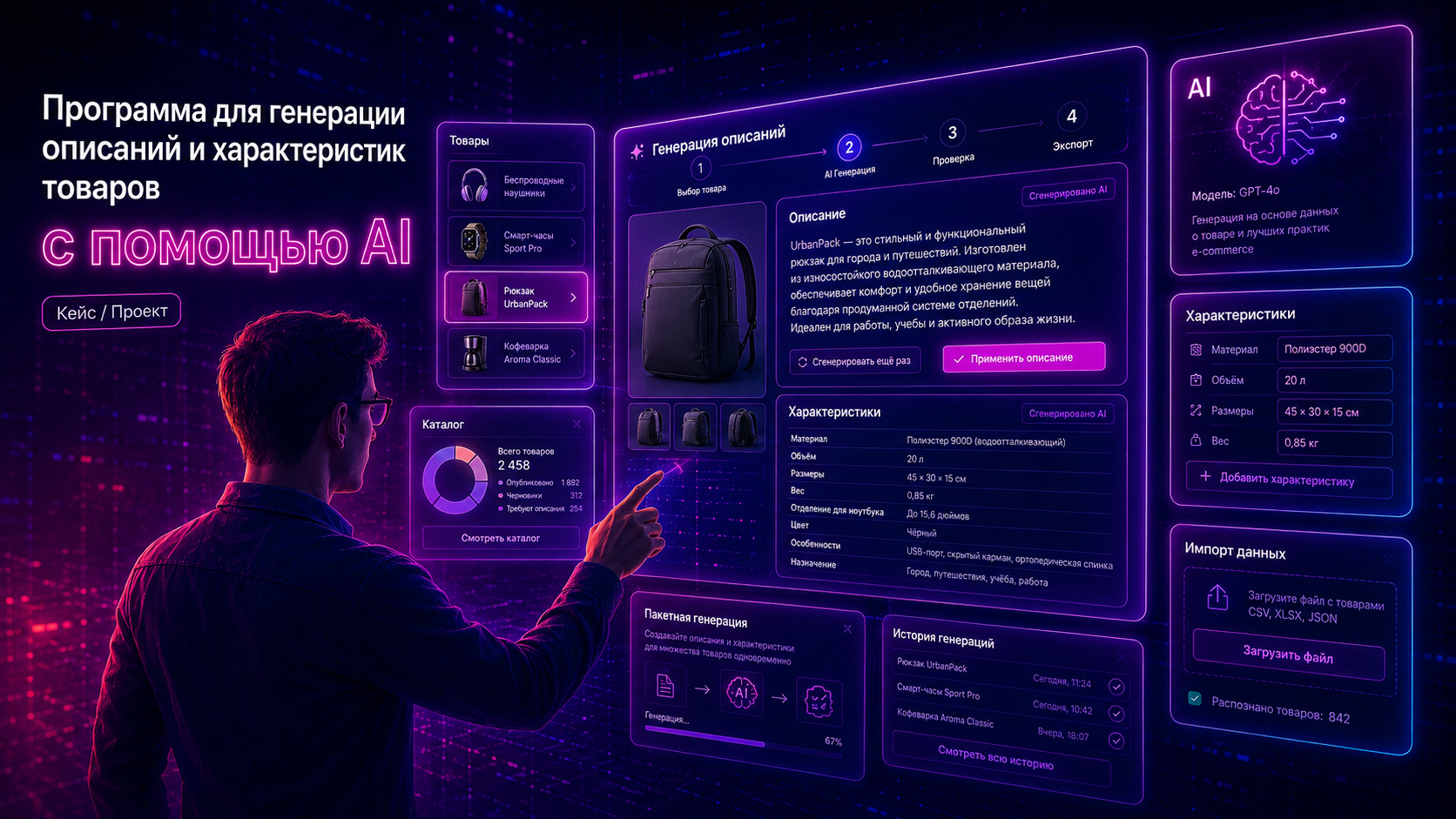 AI-генератор описаний и характеристик товаров